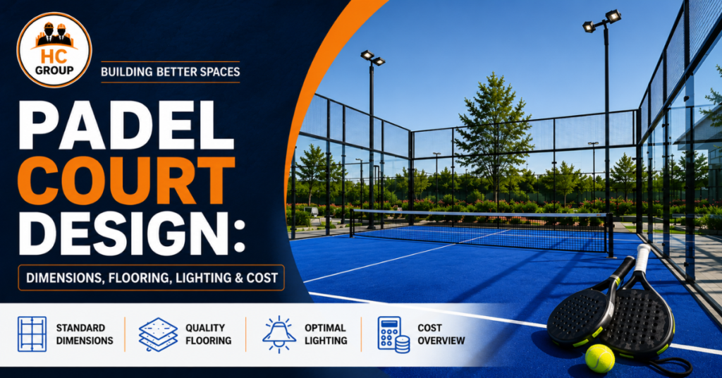 Padel Court Design: Dimensions, Flooring, Lighting & Cost